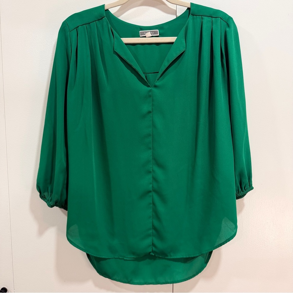 Pleione Green Women's Blouse